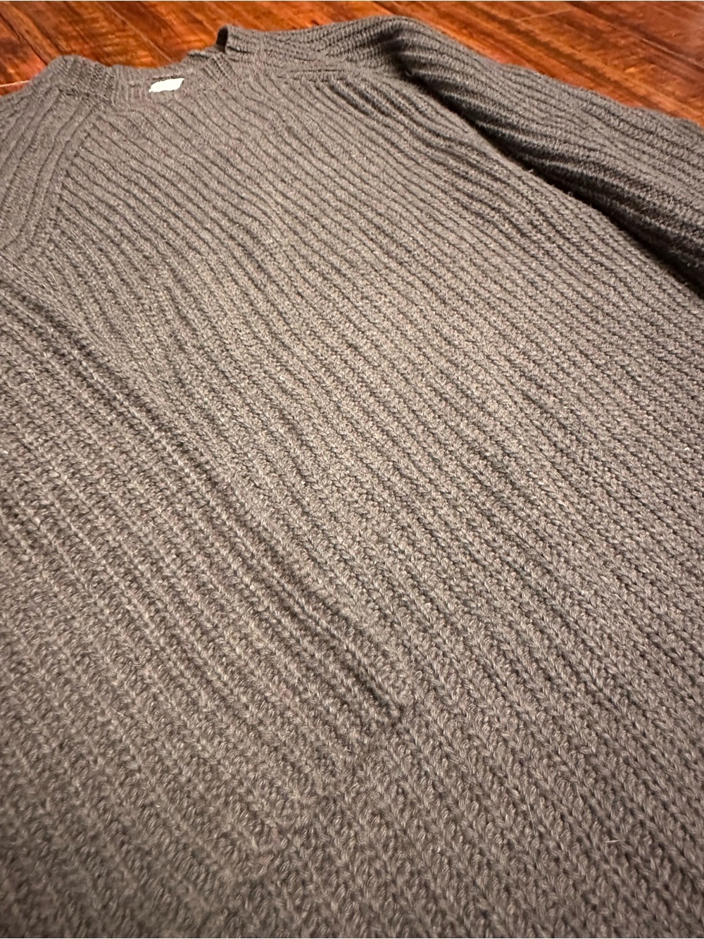 Oak + Fort Brown Ribbed Crewneck Sweater •R6-004 - Picture 3 of 3
